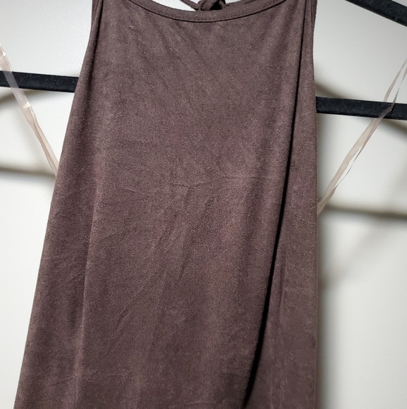 Brown Suede Short Romper - Medium - Picture 4 of 4